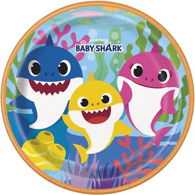 Assiettes Baby Shark 9'' - Amusez vos repas !