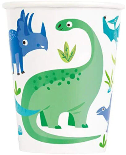 Gobelet Dinosaure Bleu et Vert - 9 oz