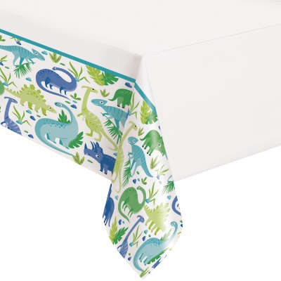 Nappe Dinosaure Bleue et Verte pour Anniversaire