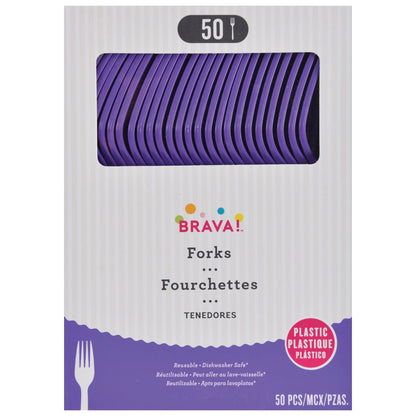 Plastic Forks Set - Party's Solid Colors