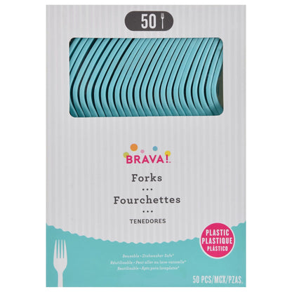 Plastic Forks Set - Party's Solid Colors