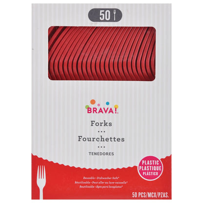 Plastic Forks Set - Party's Solid Colors