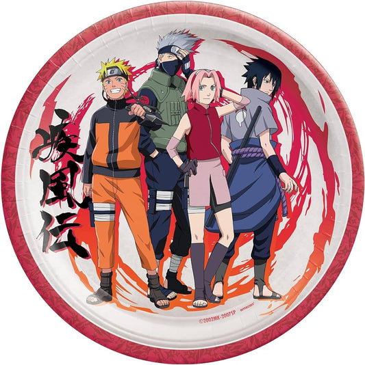 Assiettes d'Anniversaire Naruto - Assiettes à Dîner 9"