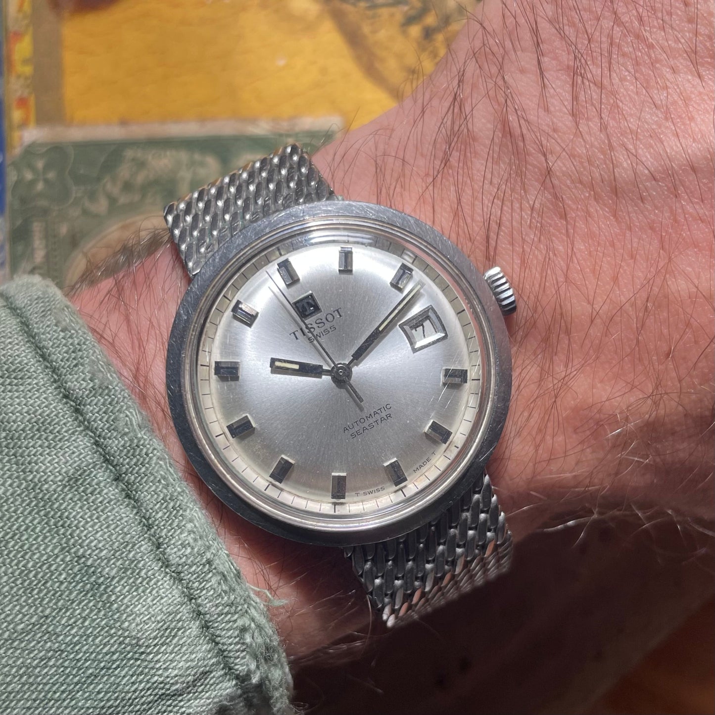 Reloj automático Tissot Seastar Vintage Steel 1970 en excelentes condiciones