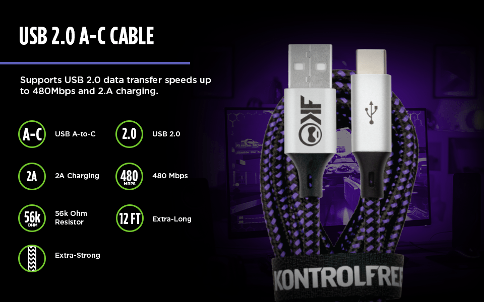 USB A to C ™ Play Cable для консолей и устройств Type-C