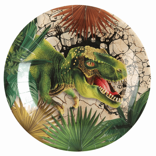 Assiette Dinosaure Colorée pour Fête