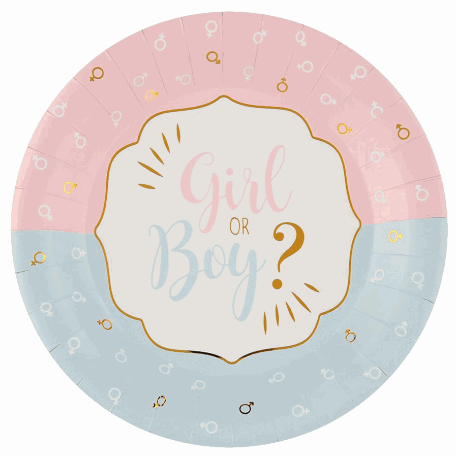 Assiettes Gender Reveal : Fille ou Garçon ?