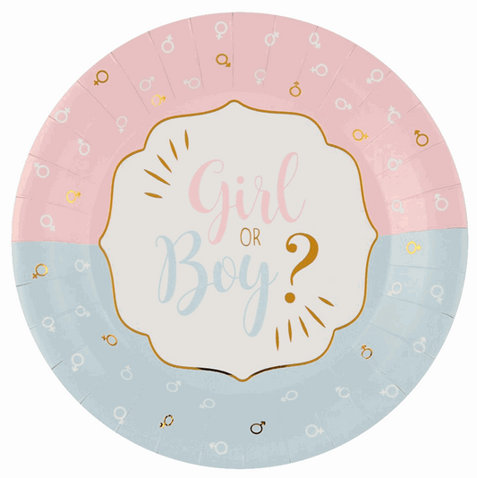 Assiettes Gender Reveal : Fille ou Garçon ?