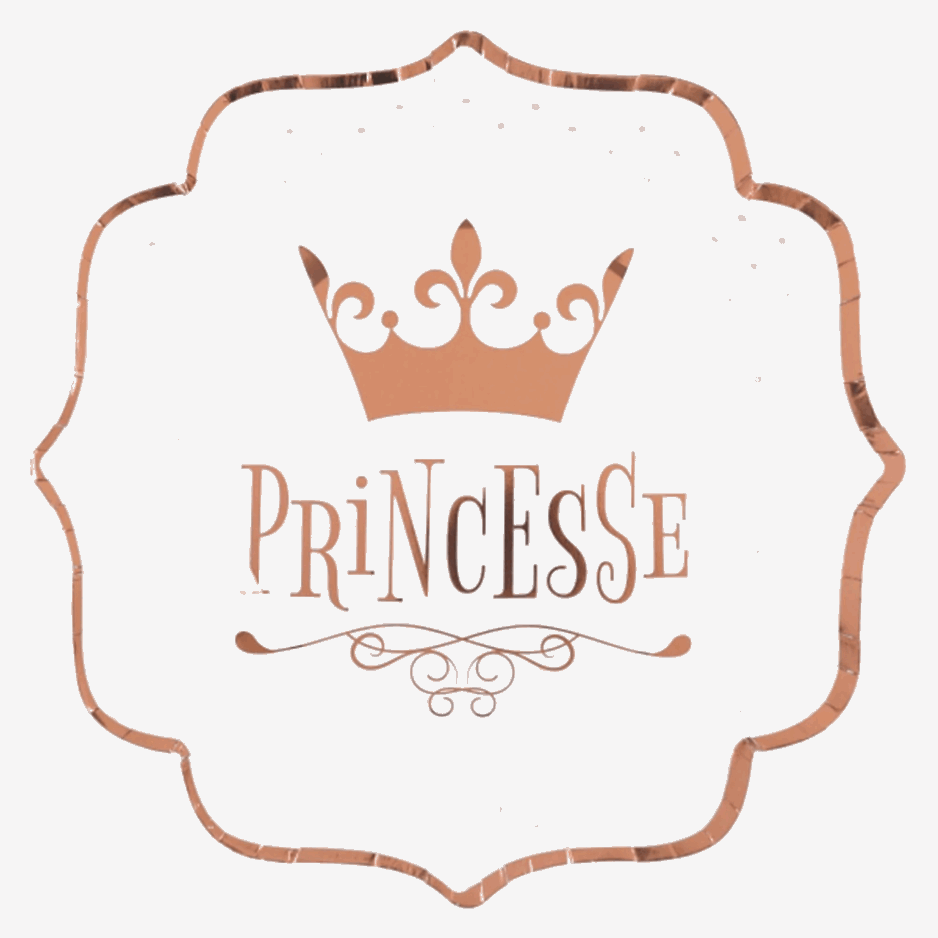 Assiettes Princesse Rose Magiques 9 pouces