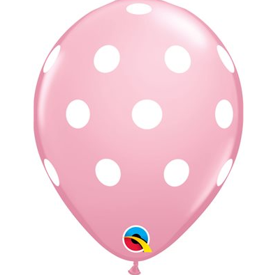 Ballons B.11'' Grands Pois Rose - Magie pour Vos Célébrations