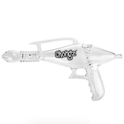 Bang en Verre Pistolet Laser 27 cm - Design Futuriste et Confort d'Utilisation