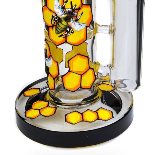 Bang en Verre Grace Glass Abeille 42 cm - Design Unique et Artisanat de Qualité