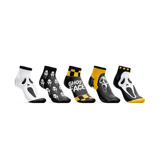 Ghost Face Ankle Socks Junior (5 Pairs) - Scream