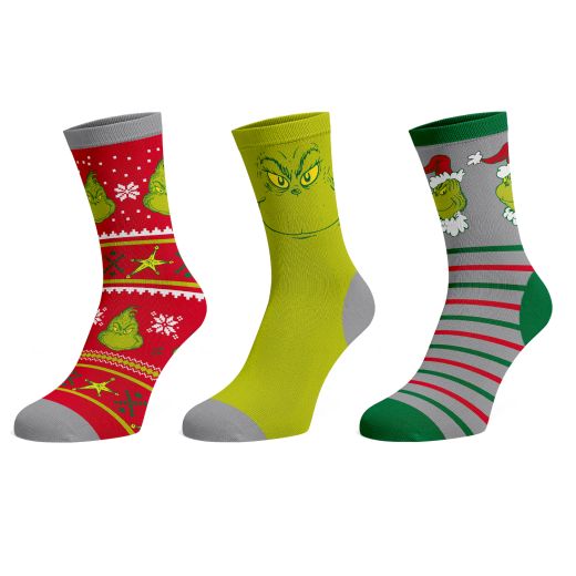 Chaussettes festives du Grinch (3 Paires)