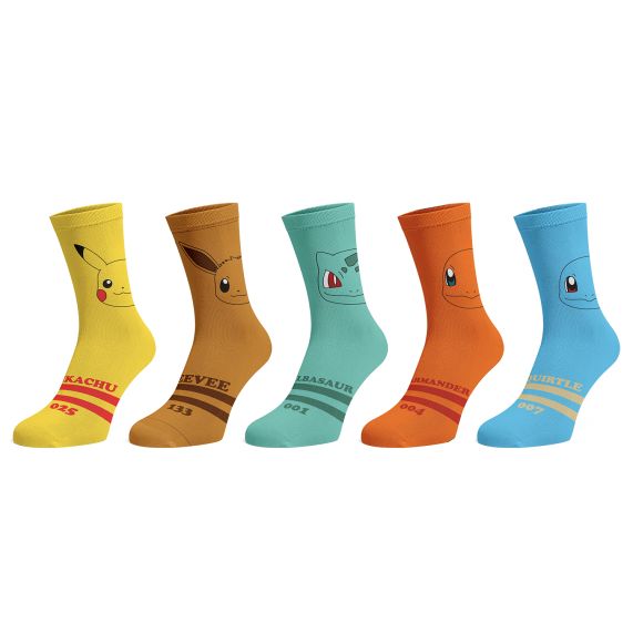 Chaussettes Pokémon - Ensemble de 5 Paires Magiques