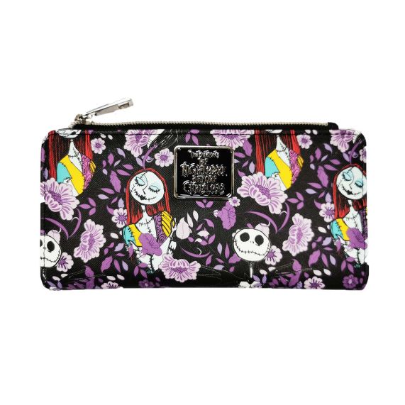 Jack & Sally Floral Zip Wallet - The Nightmare Before Christmas