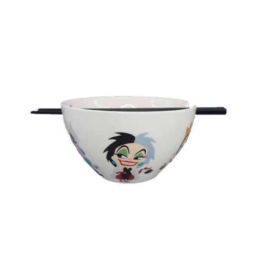 Bol à Ramen Chibi des Méchants Disney avec Baguettes Réutilisables