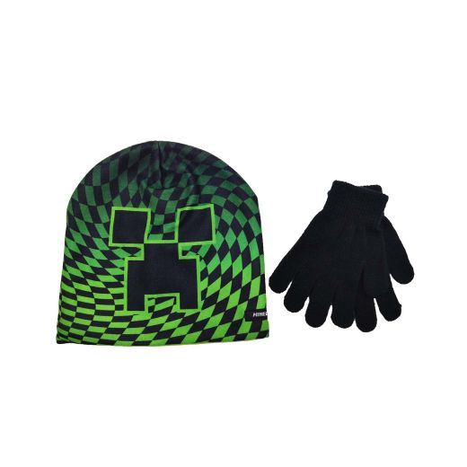 Ensemble Vortex Bonnet et Gants - Minecraft