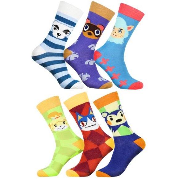 Chaussettes Casual Animées (6 Paires) - Animal Crossing