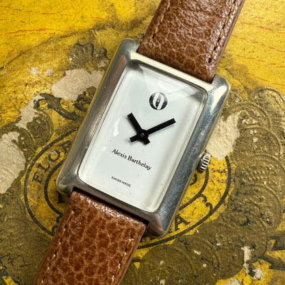 👉 Alexis Barthelay Silver Tank - Vintage Silver Watch, Classic Elegance of the 60s