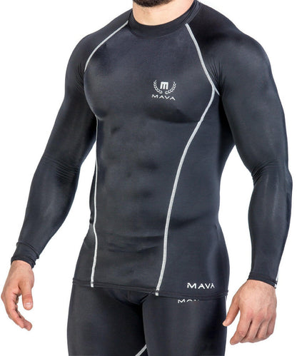 Maillot de Compression Long Sleeve MAVA pour Hommes