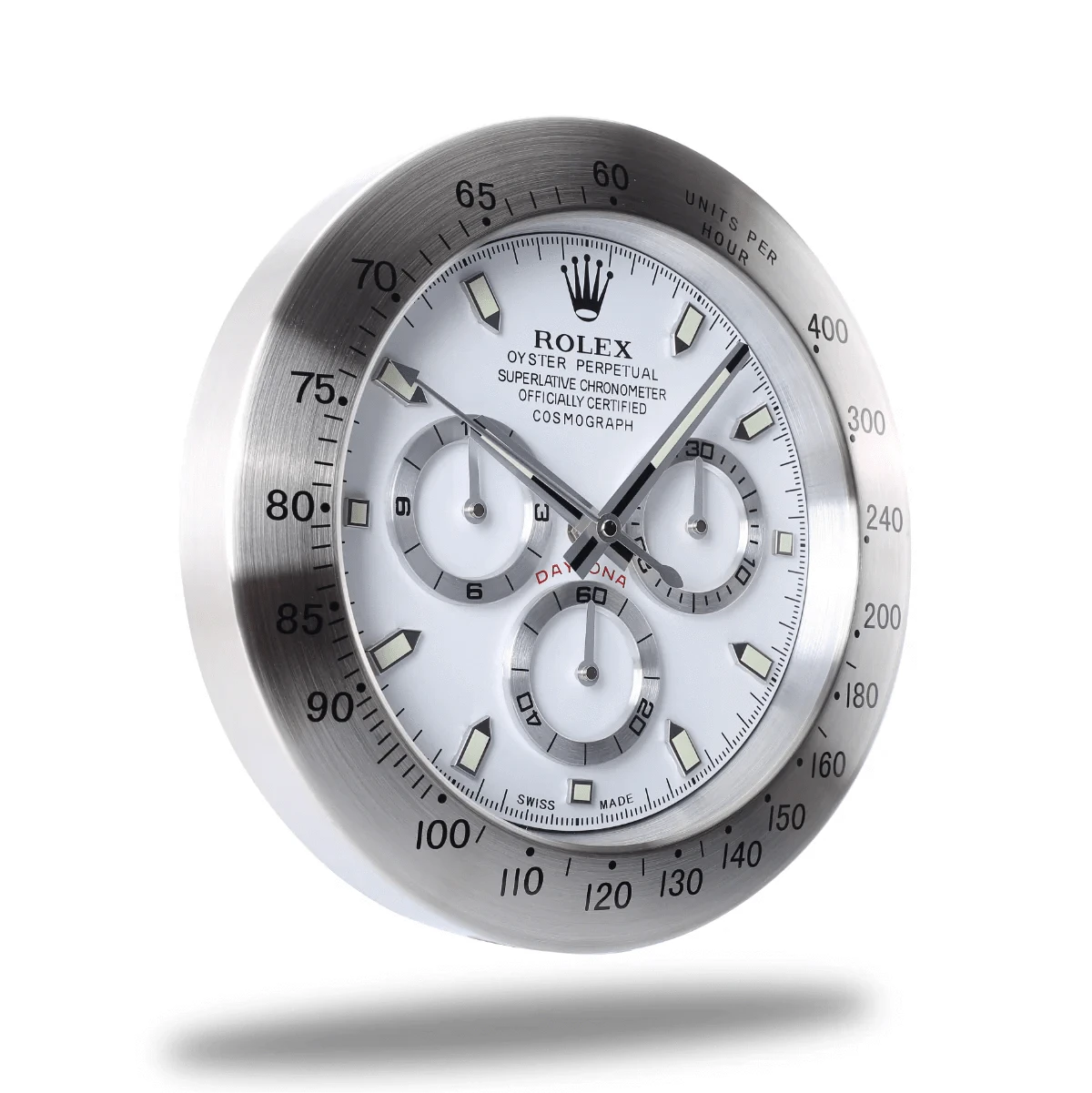 Silver Daytona Wall Clock Silver Daytona - Elegance and timeless precision