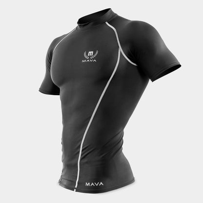 COMPRESSION SHIRT SHORT SLEEVE TOP-Mava Sports