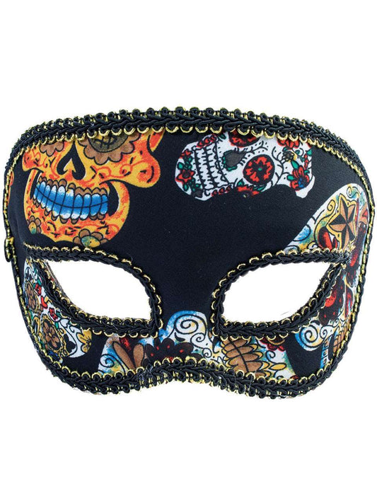 Male Half Mask - Day Of The Dead