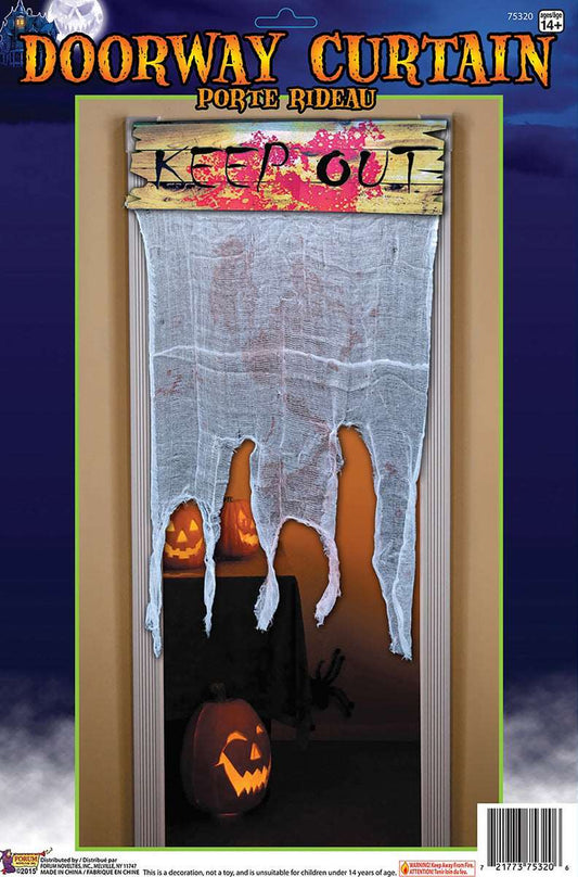 Rideau de Porte Halloween "Keep Out"