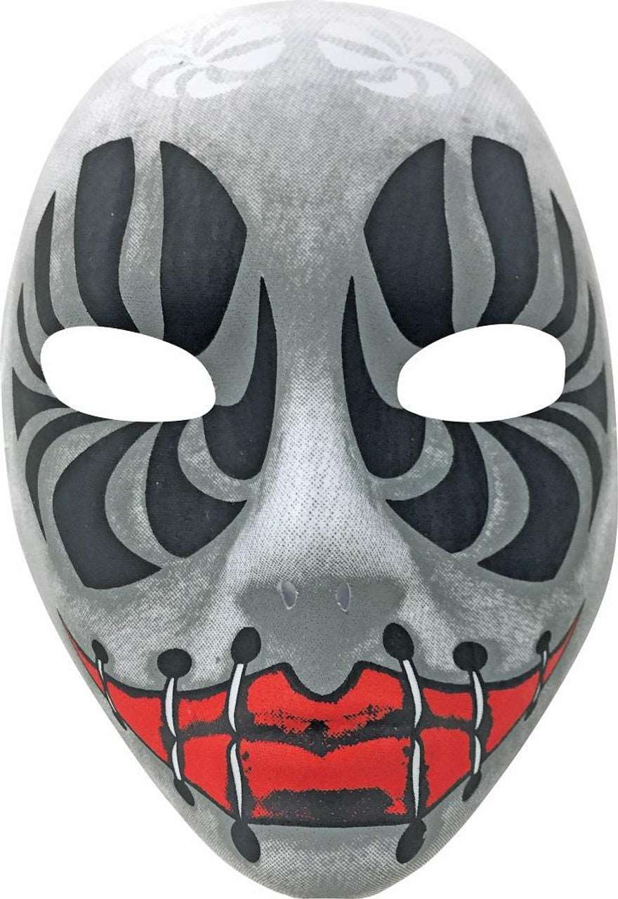 Masque Demi de Clown Maléfique aux Yeux Rouges