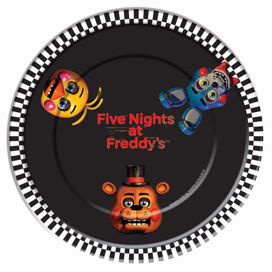 Assiettes 9" Five Nights At Freddy's - Décoration de Fête Hantée