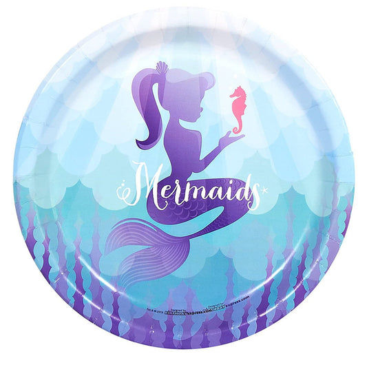 Assiettes Mermaid – Magie de 9 pouces pour Fêtes Enchantées