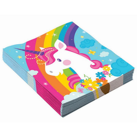 Unicorn Fairytale Napkins - Luncheon Napkins 13"