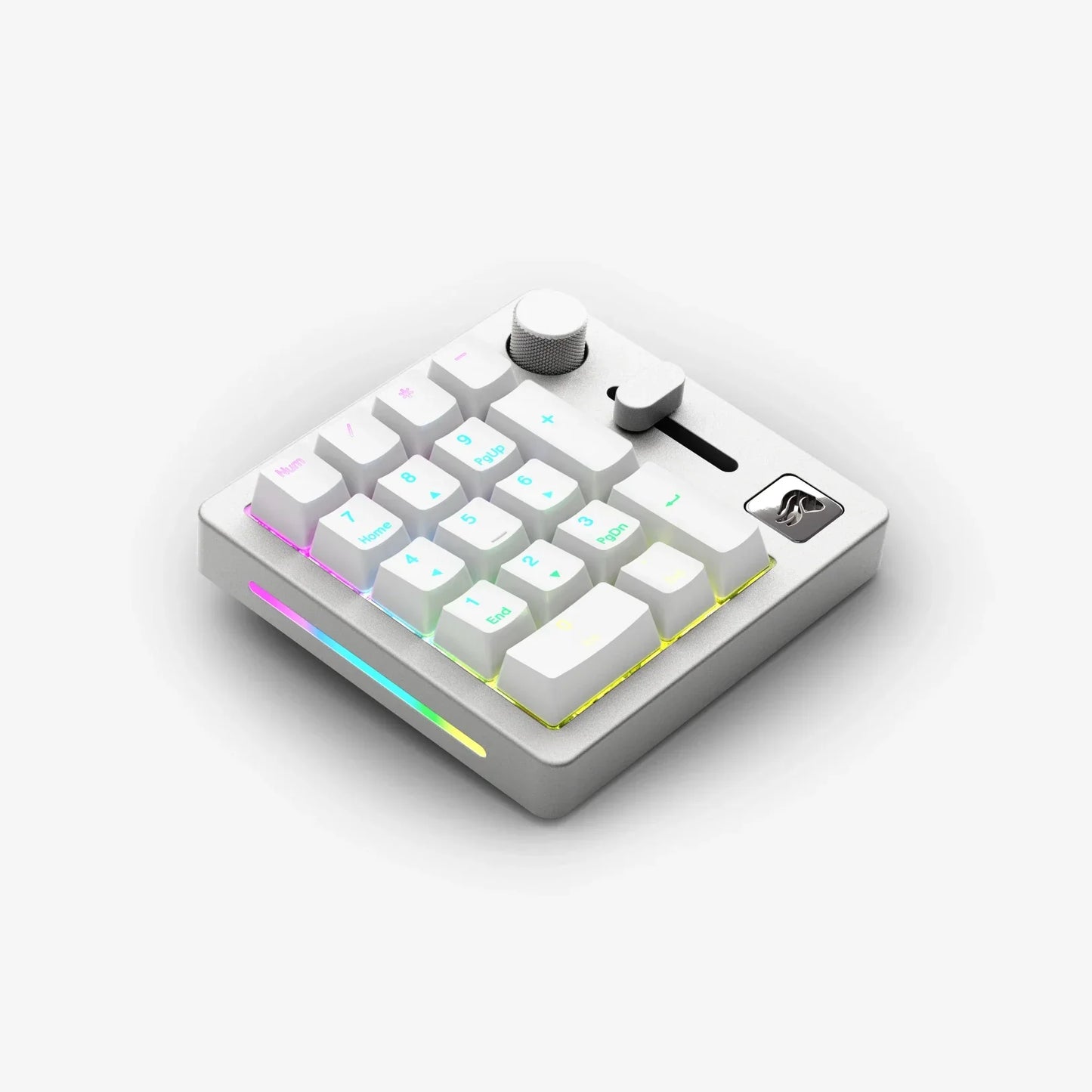 GMMK Numpad in White Ice front angle view