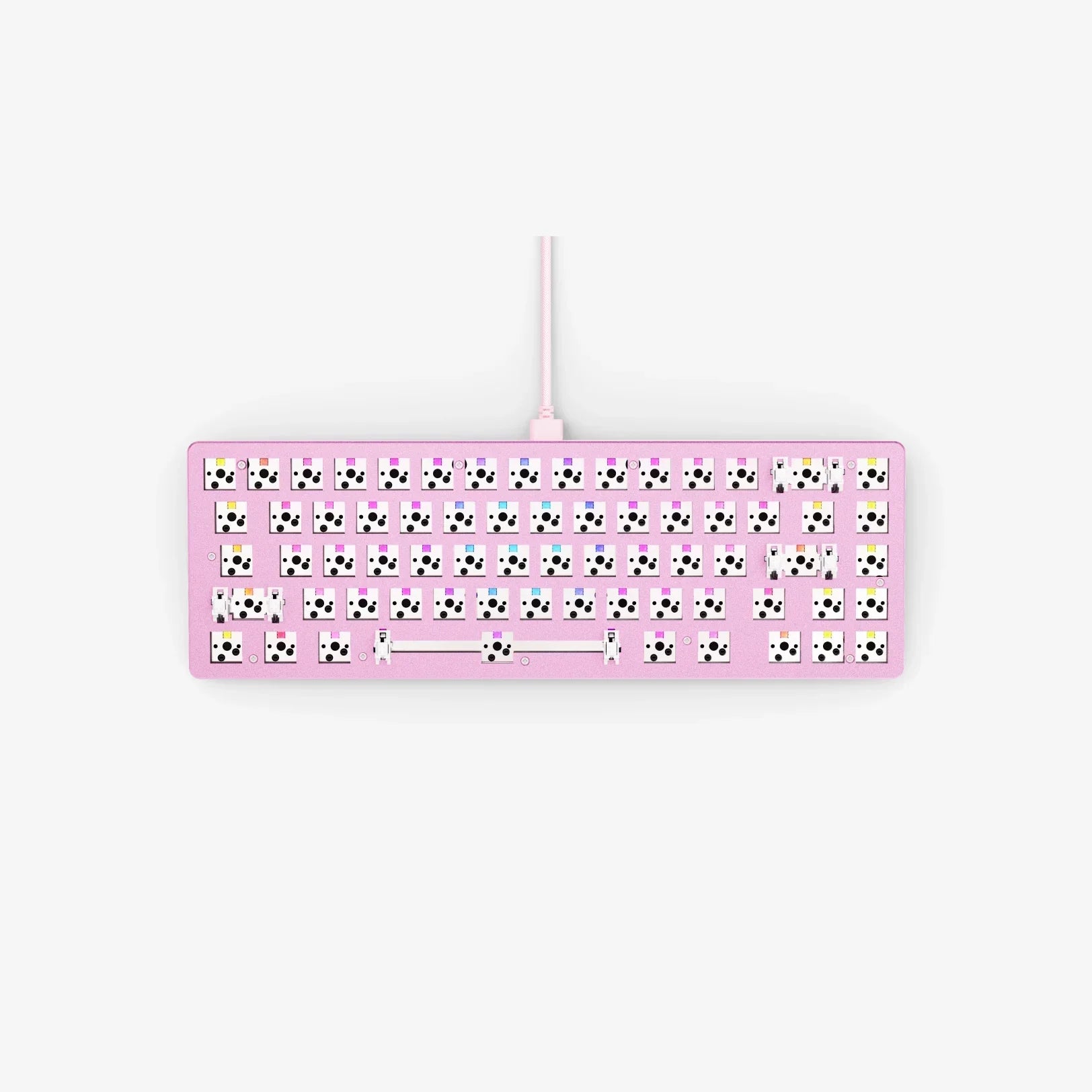 GMMK 2 65% Barebones Keyboard top view | Pink