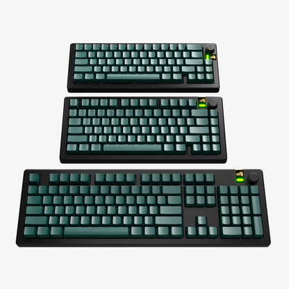 GPBT Totem Keycaps in PBT Green Basics