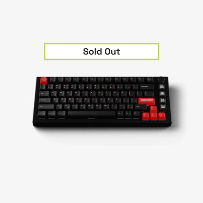 Sold Out - GPBT Kabuto keycaps on a Black Slate GMMK PRO keyboard