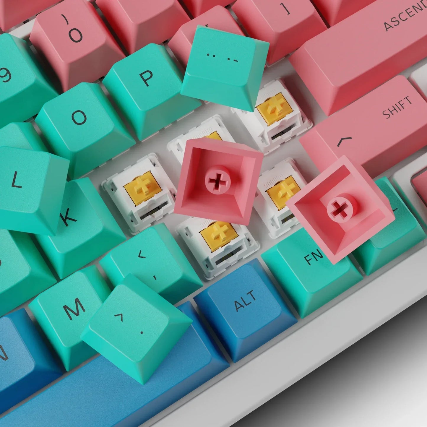 Keycaps in pastel taint