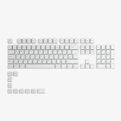 GPBT Arctic White keycaps German language kit view 