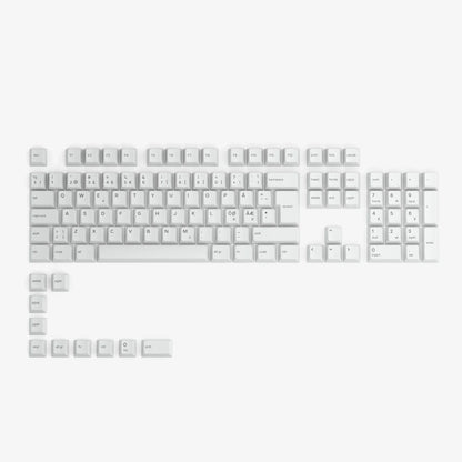 GPBT Arctic White keycaps Nordic language kit view 