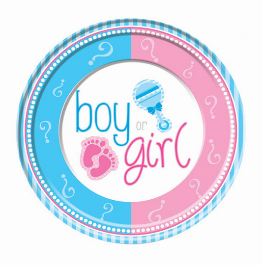 Gender Reveal Plates - Diner Plates 9"