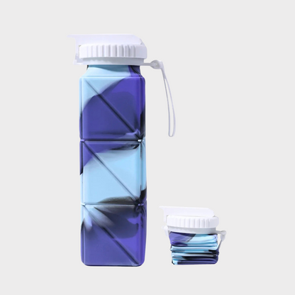 Gourde-compote-pliable-bleue-violet-KAMPBOTTLE