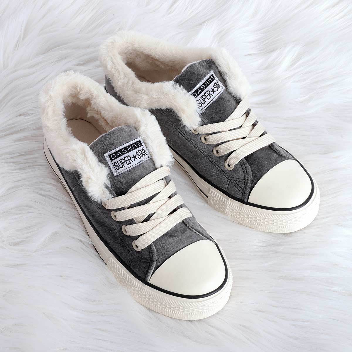 Eloisa™ - Sneakers d'hiver - Chaussure élégante Eloisa, basket, boots, botte, chaussure, chaussures, Sneaker, Sneakers, Sneackers, Sneacker Gris (Bas) 35 