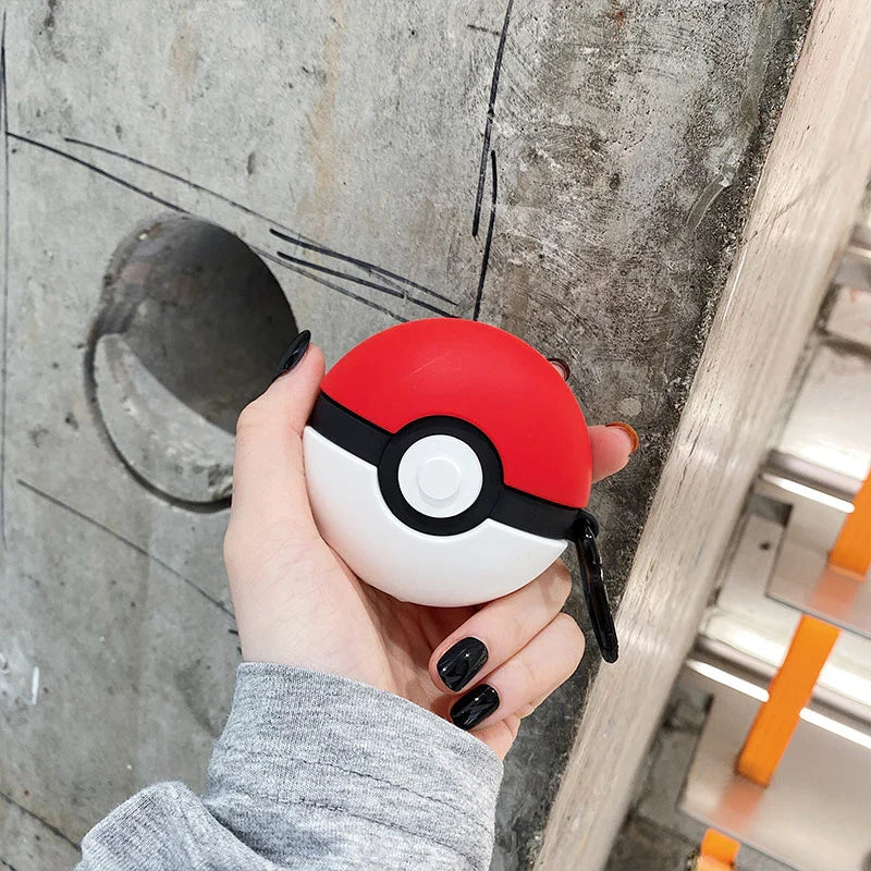 Schutzcase für Airpods Pro oder Samsung FreeBuds im Pokeball Look