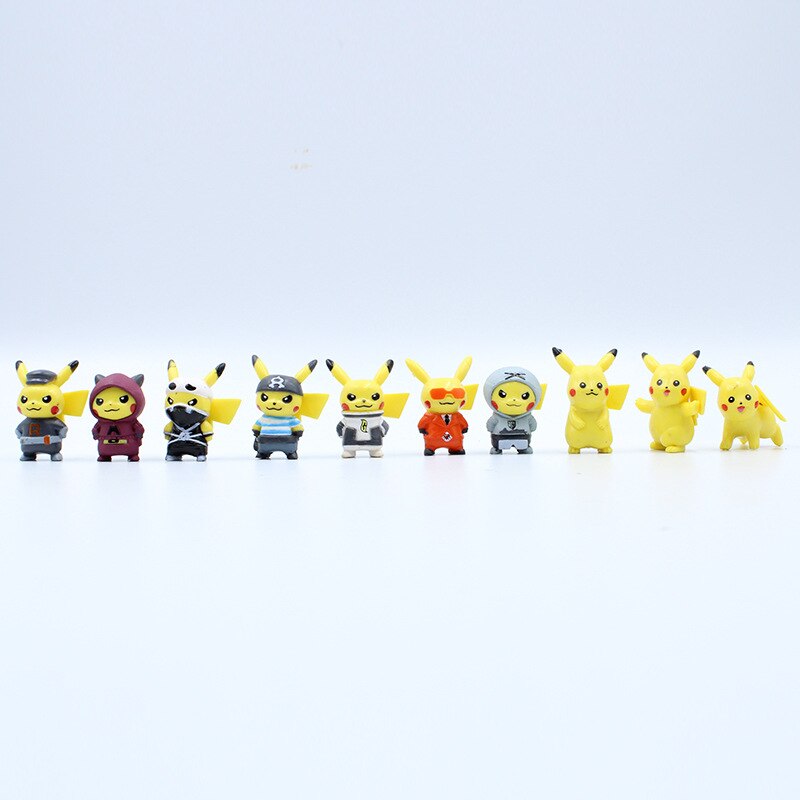 Collection de 10 Figurines Pikachu Éblouissantes