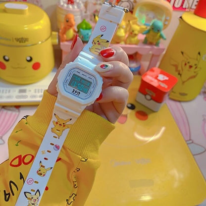 Montre Digitale Pokémon Pikachu avec Éclairage et Résistance à l'Eau