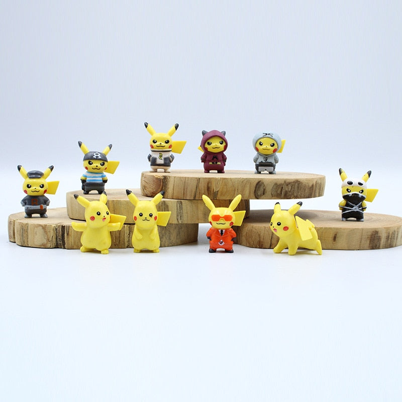 Collection de 10 Figurines Pikachu Éblouissantes