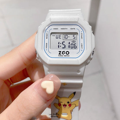 Montre Digitale Pokémon Pikachu avec Éclairage et Résistance à l'Eau