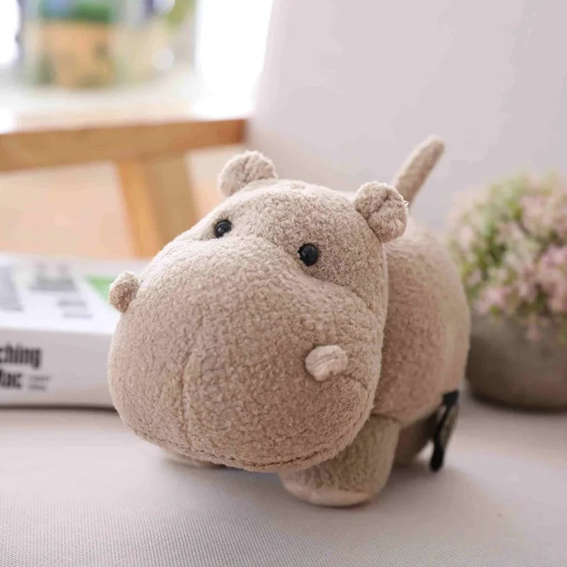 Doudou Hippopotame Gris En Peluche Extra Doux