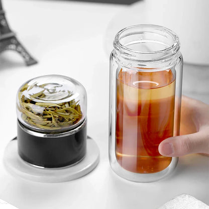 Gourde Élégante en Verre pour Infusion de Thé